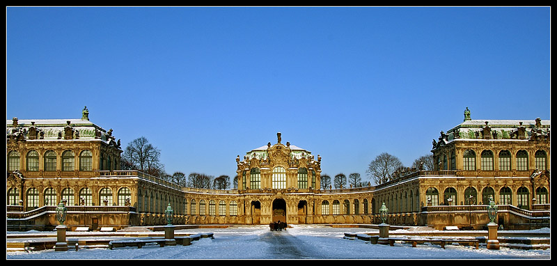 Dresdner Zwinger in der warmen Wintersonne