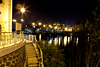 Prag bei Nacht - Blick auf die Čech-Brücke