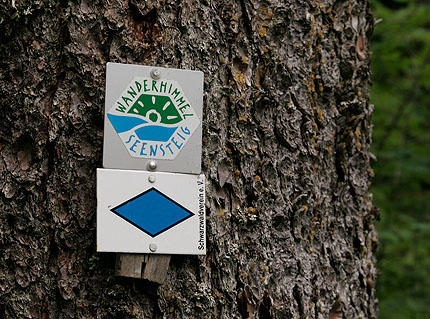 Schild Wanderhimmelbeschilderung