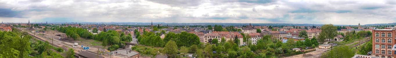 Panorama HDR Dresden "Blick auf Dresden Pieschen"