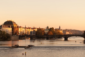 Blick über die Moldau in Prag