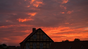 Sonnenaufgang über Quedlinburg