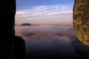 Blick von der Bastei auf den Lilienstein